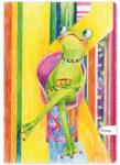  Caiet Aperta, Bonjour Madame Frog, A5, 48 file, 80g, Dictando