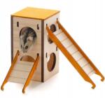 Pinokio Házikó Torony emeletes fa játék hörcsög egér rágcsáló 14 cm (5907437348147)