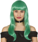 Guirca Perucă - verde lungă cu breton