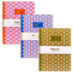 Pukka Pad Spirálfüzet, A4+, vonalas, 100 lap, PUKKA PAD "Floral Jotta Notebook", vegyes minta (2143-FLO)