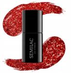Semilac Hibrid Lakk 318 Red Glitter 7ml