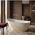 Rea Cada freestanding cu ventil negru Rea Orte 180 cm alb (KPL-W6861)