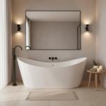 Rea Cada freestanding cu ventil crom Rea Ferrano 150 cm alb (REA-W0089)