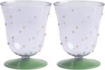&K Amsterdam Pahare de apă Dot 200 ml, violet, 2 buc (358-06) Pahar