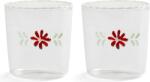 &K Amsterdam Pahare Flora 300 ml, roșii, 2 buc (361-02) Pahar