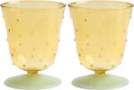 &K Amsterdam Pahare de apă Dot 200 ml, galben, 2 buc (358-05) Pahar