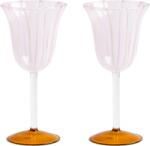 &K Amsterdam Pahare de vin Eve 180 ml, roz, 2 buc (357-01) Pahar