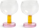 &K Amsterdam Pahare Cantine 200 ml, galben-roz, 2 buc (362-02) Pahar