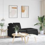 vidaXL Canapea modulara cu taburet si perne, material textil, negru GartenMobel Dekor (3321209) Canapea
