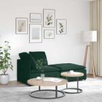 vidaXL Canapea modulara cu taburet si perne, catifea, verde închis GartenMobel Dekor (3321221) Canapea