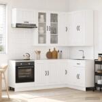 vidaXL Кухненски единица LUCCA 8 бр. Бял гланц Инженерна дървесина (3438481)