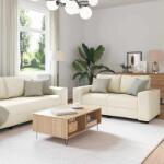 vidaXL Canapea 3 pcs Bej 221 x 80 x 82 cm Material textil din in GartenMobel Dekor (3324606) Canapea