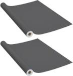 vidaXL Tapéta fólia, vidaXL bútorokhoz, PVC, 500 x 90 cm, Sötétszürke (3059654VidaXL)
