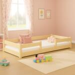  Lila 180x80 cm - természetes fa Montessori padlóágy - alacsony ágy