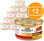 Gourmet Gold macska konzerv, marhahús és csirke mártásban, 12 x 85 g