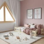  Lila alacsony padlós ágy 200x90 - Montessori természetes fa