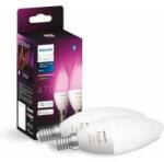 Philips White & Color Ambiance E14 LED lamp, pack of 2, dimmable, up to 16 million colors, controllable via app, compatible with Amazon Alexa (Echo Echo Dot) - 929002294205