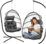 LEAN Függőhinta Kerti Cocoon Párnák Hinta Barna Keret (5905991096306)
