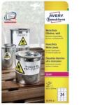 AVERY L4773-20 63, 5×33, 9mm vízálló 480db-os fehér etikett (L4773-20) - pepita