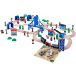 Squirrel Play 100 darabos fa vonatszett (SP-177050) - jatekbirodalom