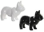 Fekete vagy fehér színű porcelán francia bulldog kutya persely - 16 cm (HU-203357)