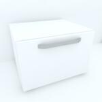 Spectral Mobila Armonia Comoda alba cu 1 sertar cu maner front MDF Alb Mat Comoda