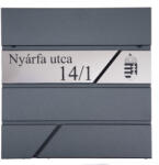 Batadecor Fém postaláda, gravírozott felirattal, antracit "3