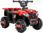 Flippy Masinuta Electrica Flippy, pe 4 Roti, Tip ATV, cu Acumulator, Sistem Anti-Rasturnare, Sistem de Lumini si Sunet, 2-5 Ani, 70 x 43 x 48 cm, Rosu (125845)