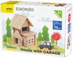 Igroteco Set de construcție din lemn „Casă cu Garaj 75 piese (IG118)