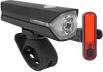 NEWTON 300 USB kerékpár világítás szett, 300 lumen, fix és villogó mód, fekete (első+hátsó) - USB újratölthető NEWTON Bicikli alkatrészek Kerékpáros kiegészítők Kerékpár világítások és visszaverők