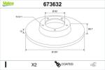VALEO Disc frana VALEO COATED 673632 (673632)
