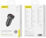 FONENG autós töltő C23 PD 30W 1xUSB-C + 1xUSB QC3.0 fekete