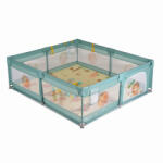 Moni GAMEZONE járóka összecsukható szőnyeggel, 60 labdával 180x200 MENTA