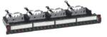 Legrand patch panel 19`-1U 24xRJ45 Cat6A árnyékolt (STP) 6xRJ45 kazettás/LCS3 gyorscsatlakozós portok egyenes 500MHz 10 (033772)