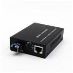 LINKEASY média konverter 10/100M/1G/2.5G/5G/10GBase-T + 1x10GE SFP+ (SFP+ modul nélkül), külső 5V PSU (FY10G-R45-SFP-MC)