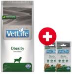 FARMINA Vet Life Obesity Dog 12 kg kutyatáp túlsúlyos kutyáknak + 2x FARMINA Vet Life Dental Treat Obesity Mini 60 g (7 db) AJÁNDÉK!