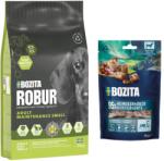Bozita 7, 5kg Bozita Robur Adult Maintenance Mini csirke száraz kutyatáp+2x70g Meaty Bits rénszarcav & kacsa kutyasnack ingyen
