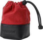 Artisan & Artist Artisan & Artist | ACAM-LP120 | Fabric and Leather Lens Pouch (S) Red/Black Husa obiectiv foto