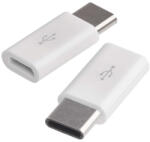 EMOS SM7023 Adapter micro USB-B 2.0 / USB-C 2.0, fehér, 2db (SM7023)
