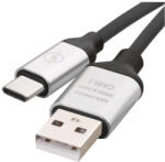 EMOS SM7025BL Töltő- és adatkábel USB-A 2.0 / USB-C 2.0, 1 m, fekete (SM7025BL)