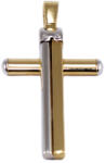 Ékszershop Bicolor arany modern kereszt medál (1329887)