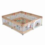 Moni Gamezone összecsukható járóka szőnyeggel, 60 db labdával 180×200 cm - Bézs