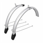 VeloGo alu-plasztik kerékpár sárvédő szett (Ezüst, 26", 58mm, U-pálcás) (74040261)