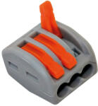 Commel oldható vezeték összekötő, 3-as csatos 0.2-2.5 mm2, 32 A, 250V/4kV, 10 db