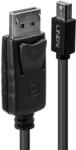 Lindy Cablu Lindy Mini DP to DisplayPort, lungime 3m, suporta rezolutii (LY-41647)