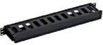  Organizator cabluri 19" , 1U, plastic, negru RAL9005 (DBK14807-B)