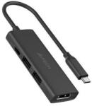 A4Tech Hub USB A4TECH DST-40C USB-C, 4 porturi, HDMI, Gri (DST-40C-GR)