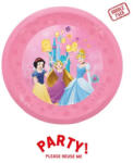 Global Licence Srl 4db újrafelhasználható parti tányér 21 cm-es DISNEY HERCEGNŐK