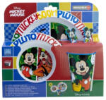 Stor Mickey Egér 5 részes mikrózható étkészlet (lapostányér, mélytányér, pohár, kanál, villa)