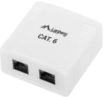 Lanberg Surface-mount Box Cat. 6 Utp Unshielded 2x Rj45 White Lanberg (ou6-0002-w)
